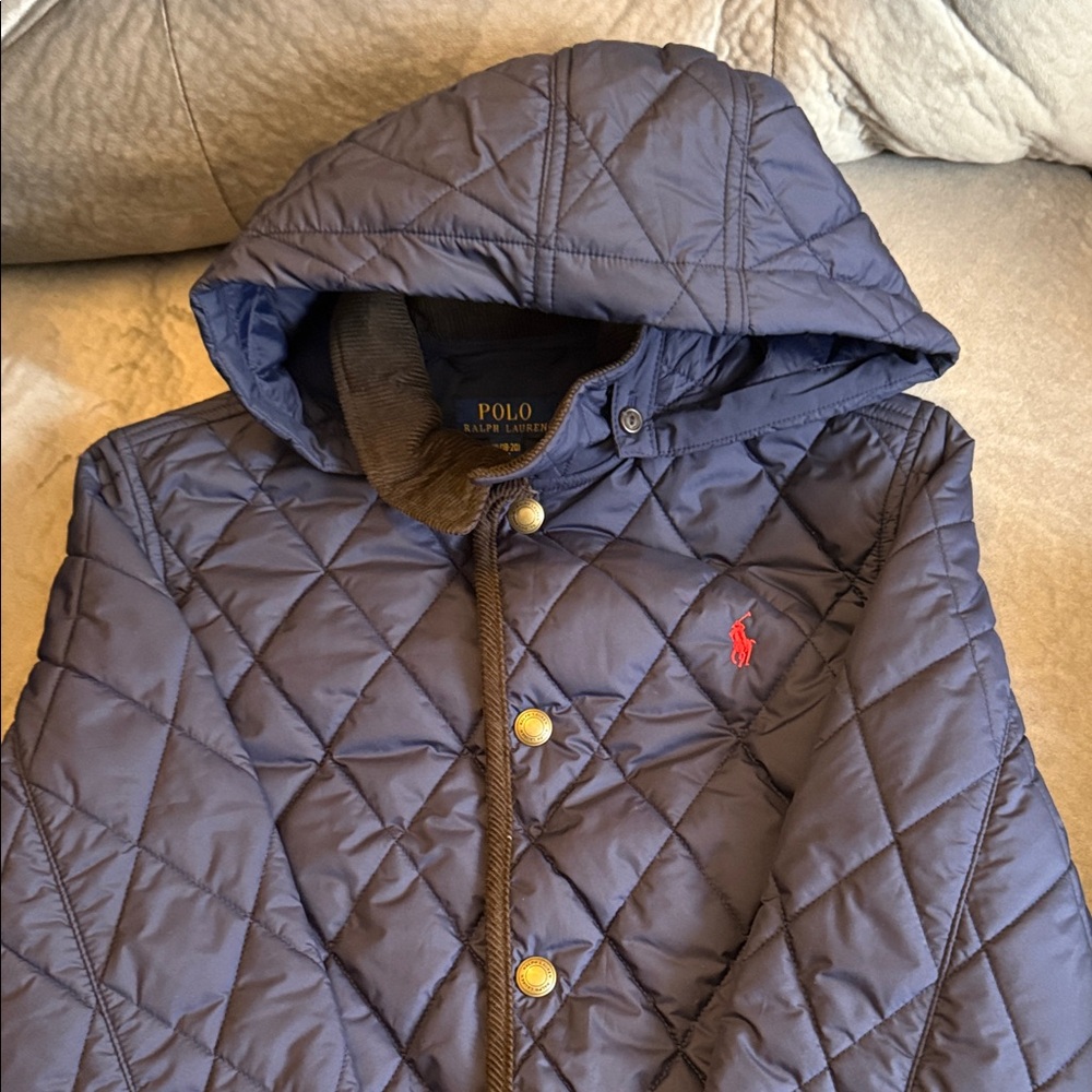 Polo by Ralph Lauren Kids Hooded Quilted Jacket - Dark Blue